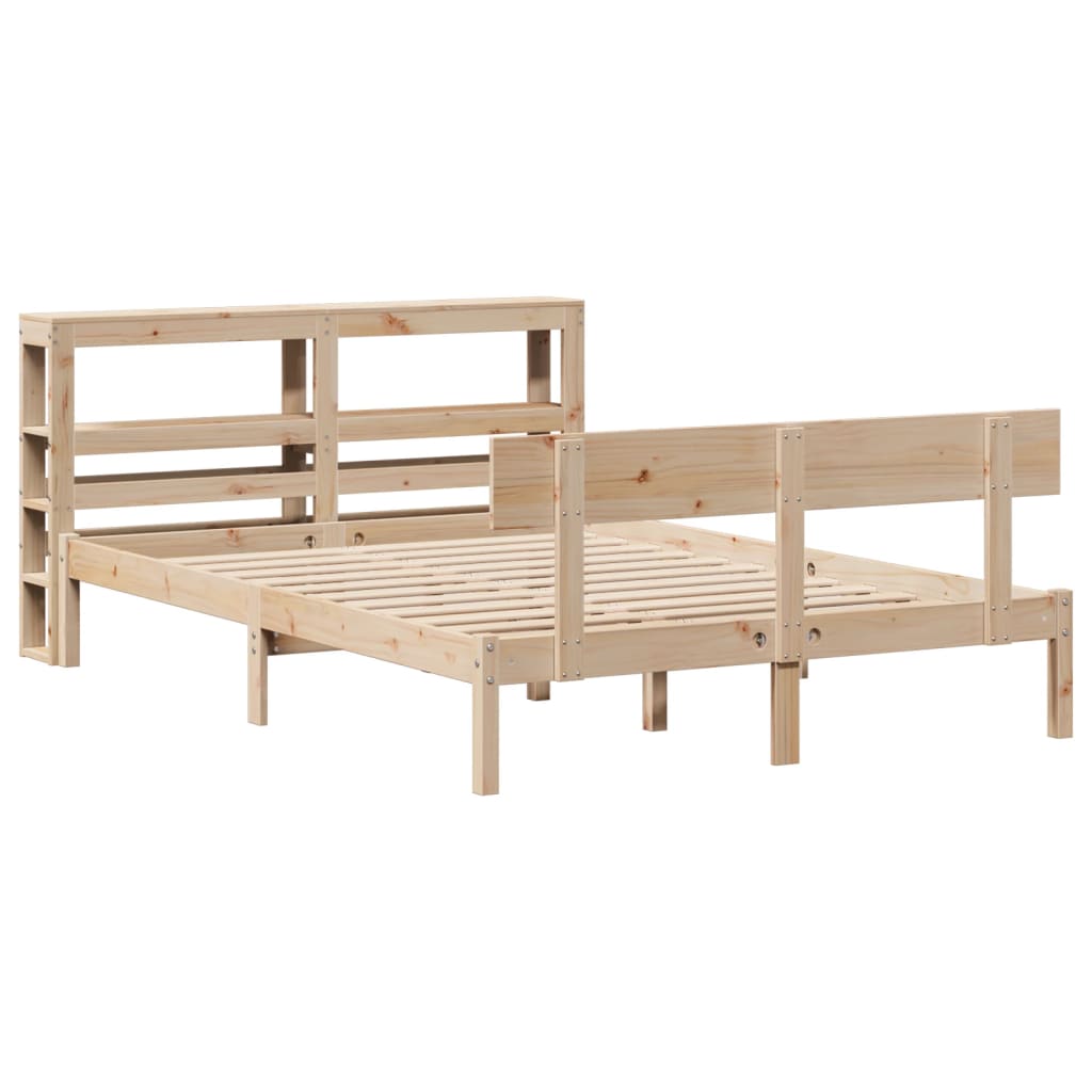 Bed Frame without Mattress 160x200 cm Solid Wood Pine