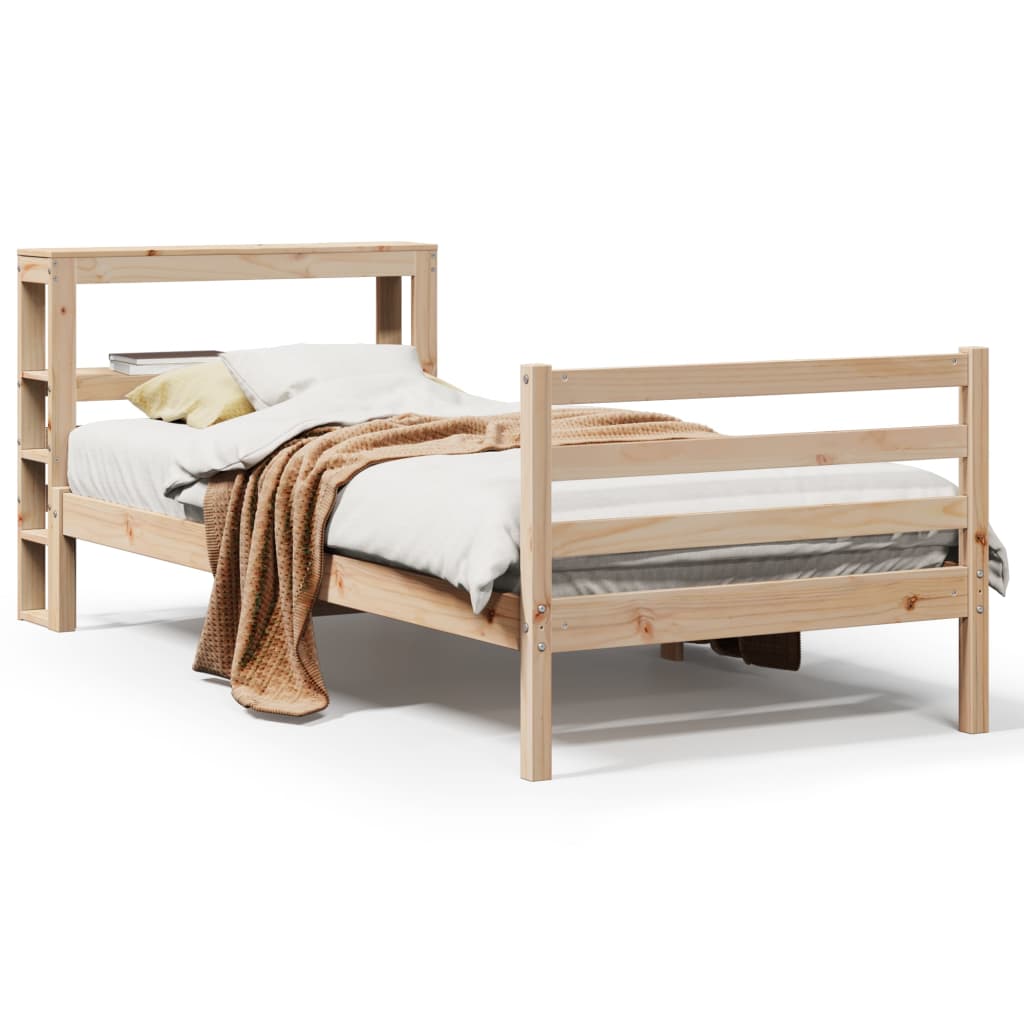 Bed Frame without Mattress 90x190 cm Single Solid Wood Pine