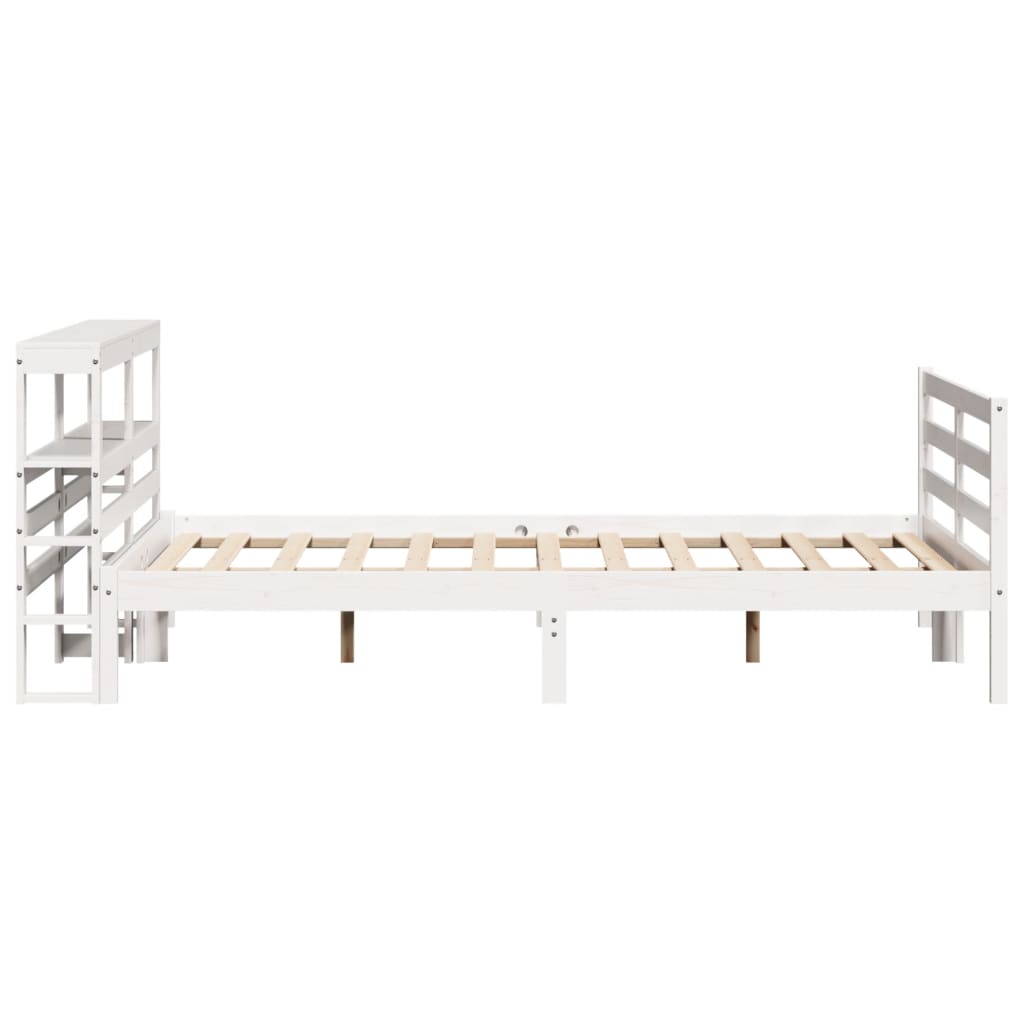 Bed Frame without Mattress White 160x200 cm Solid Wood Pine