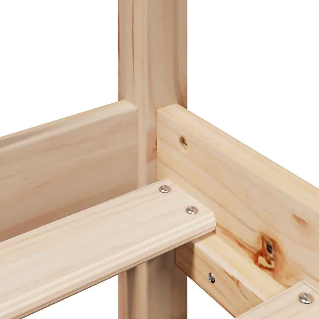 Bed Frame without Mattress 200x200 cm Solid Wood Pine
