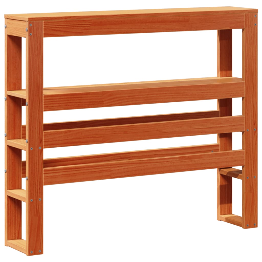 Bed Frame without Mattress Wax Brown 90x190 cm Single Solid Wood Pine
