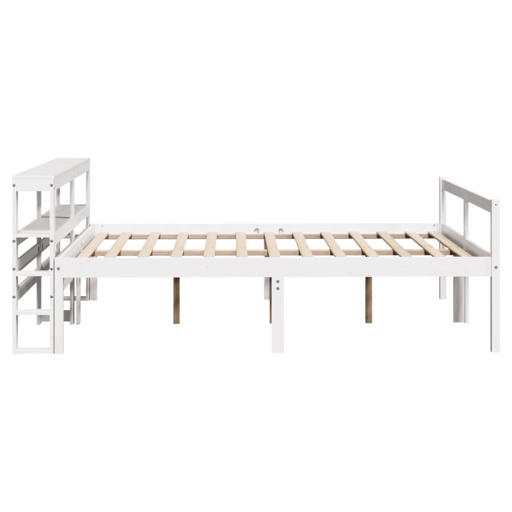 Senior Bed with Headboard without Mattress White 135x190 cm Double