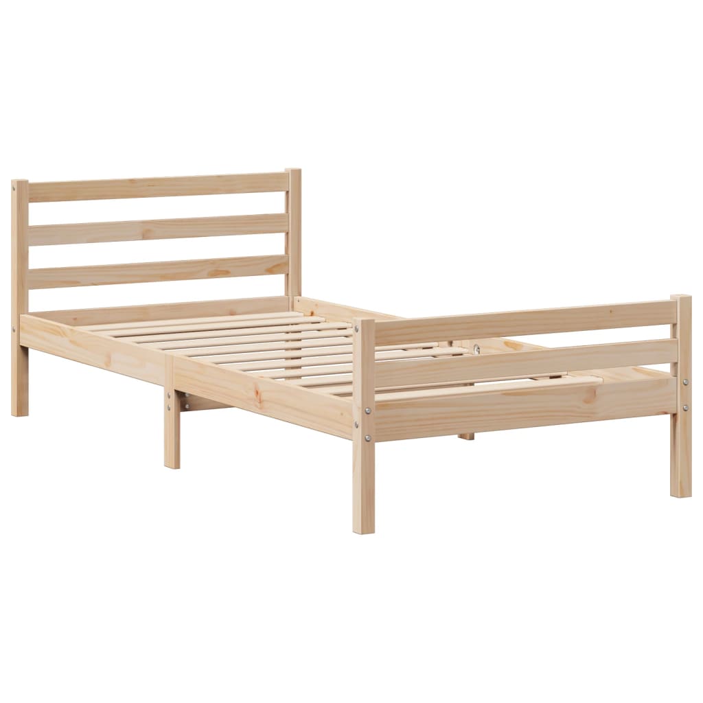 Bed Frame with Headboard without Mattress 90x200 cm