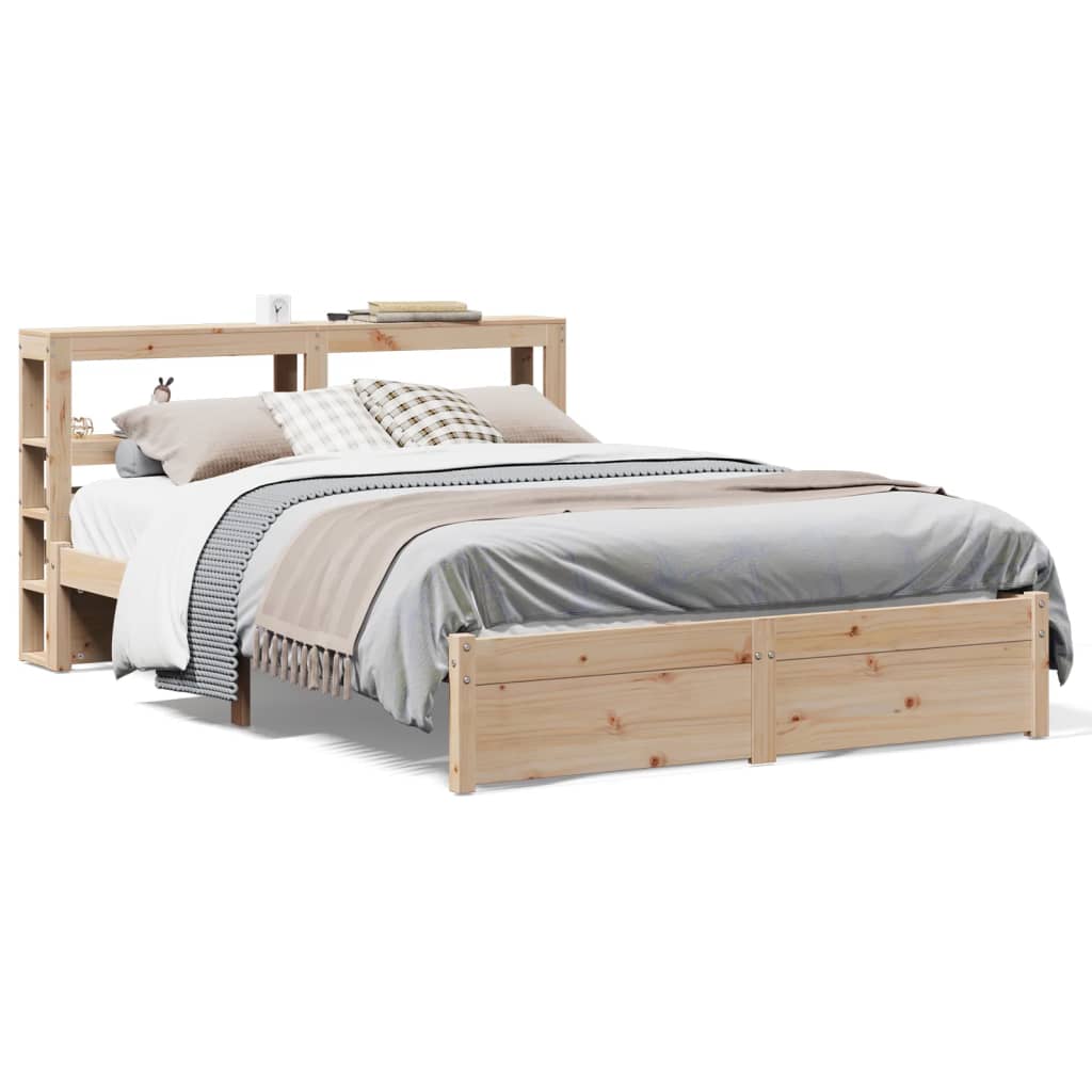 Bed Frame with Headboard without Mattress 140x190 cm