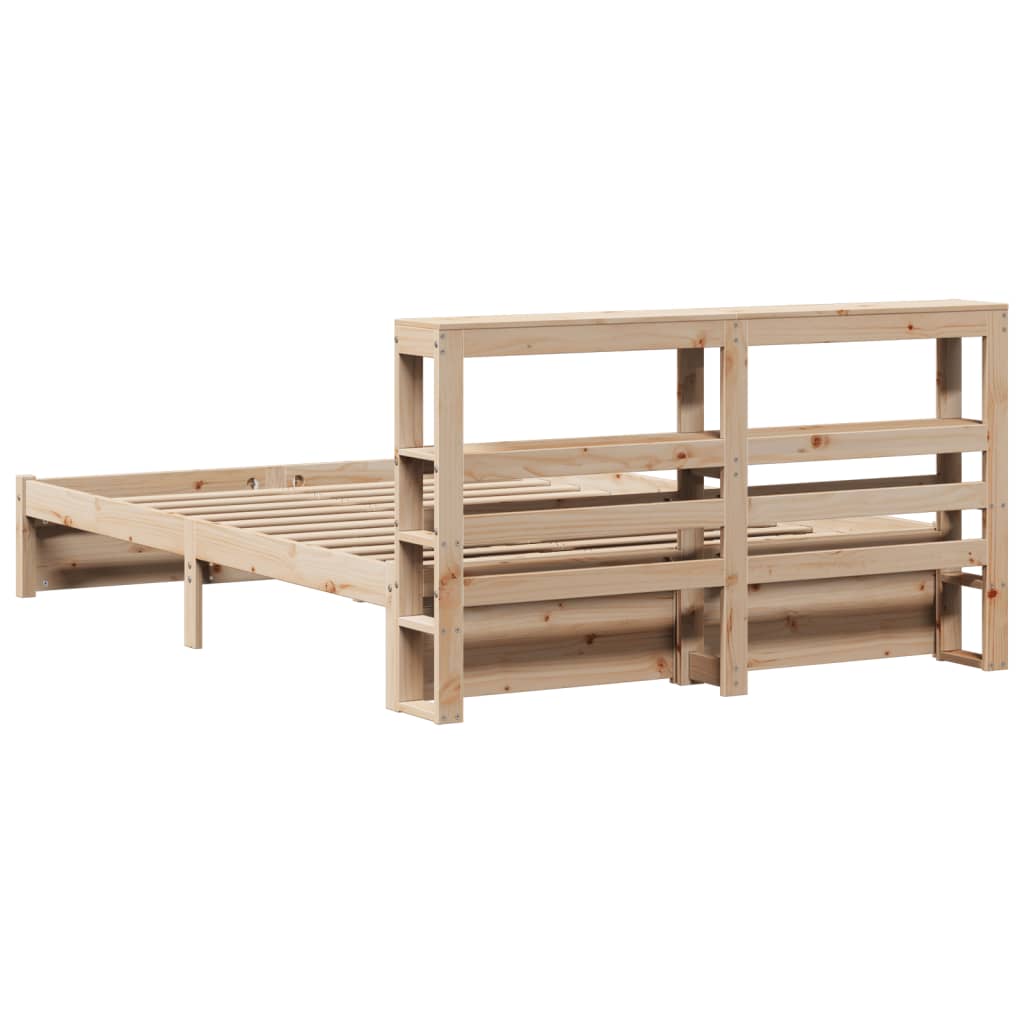 Bed Frame with Headboard without Mattress 140x190 cm