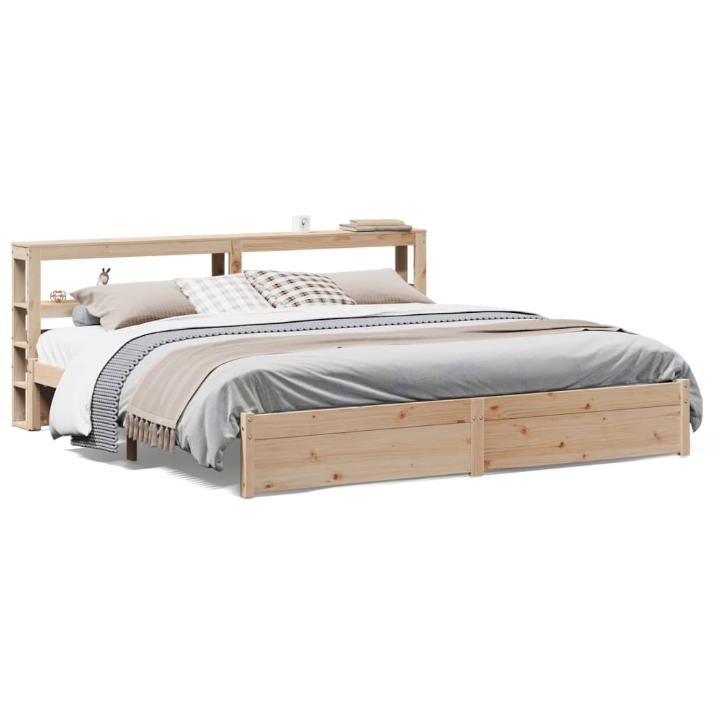 Bed Frame with Headboard without Mattress 200x200 cm
