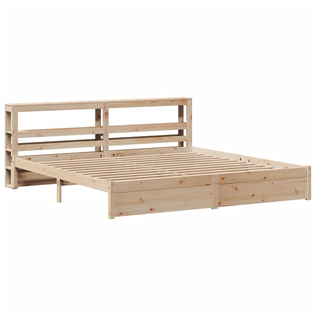 Bed Frame with Headboard without Mattress 200x200 cm