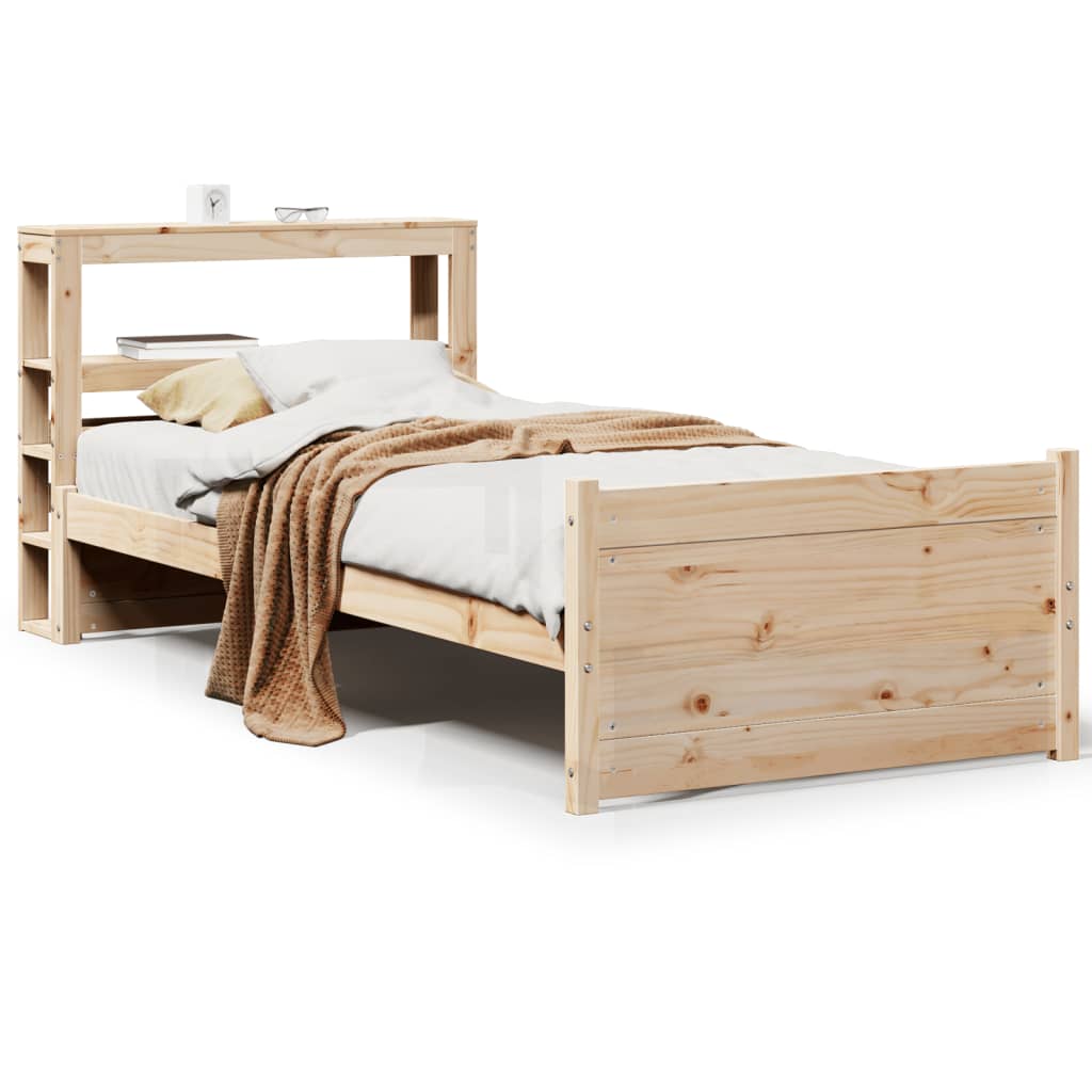 Bed Frame with Headboard without Mattress 90x190 cm Single