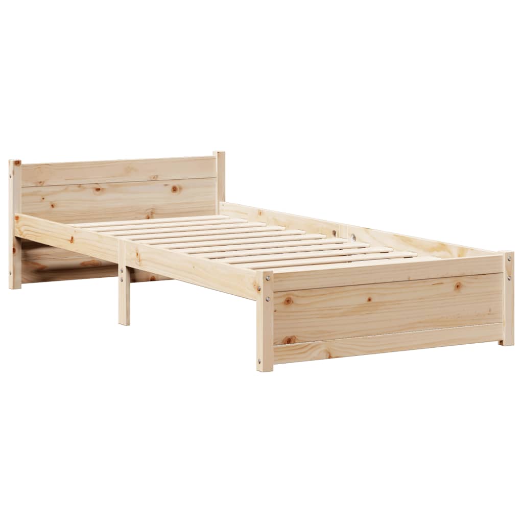 Bed Frame with Headboard without Mattress 90x190 cm Single