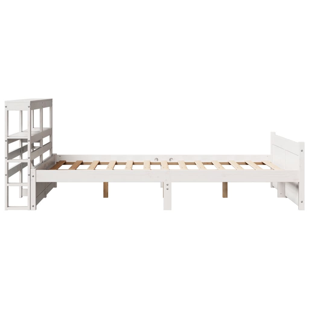 Bed Frame with Headboard without Mattress White 135x190 cm Double