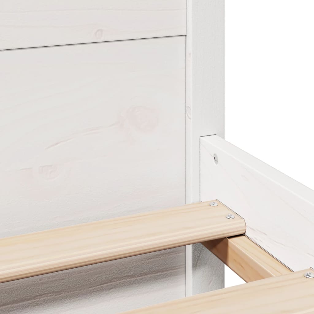 Bed Frame with Headboard without Mattress White 135x190 cm Double