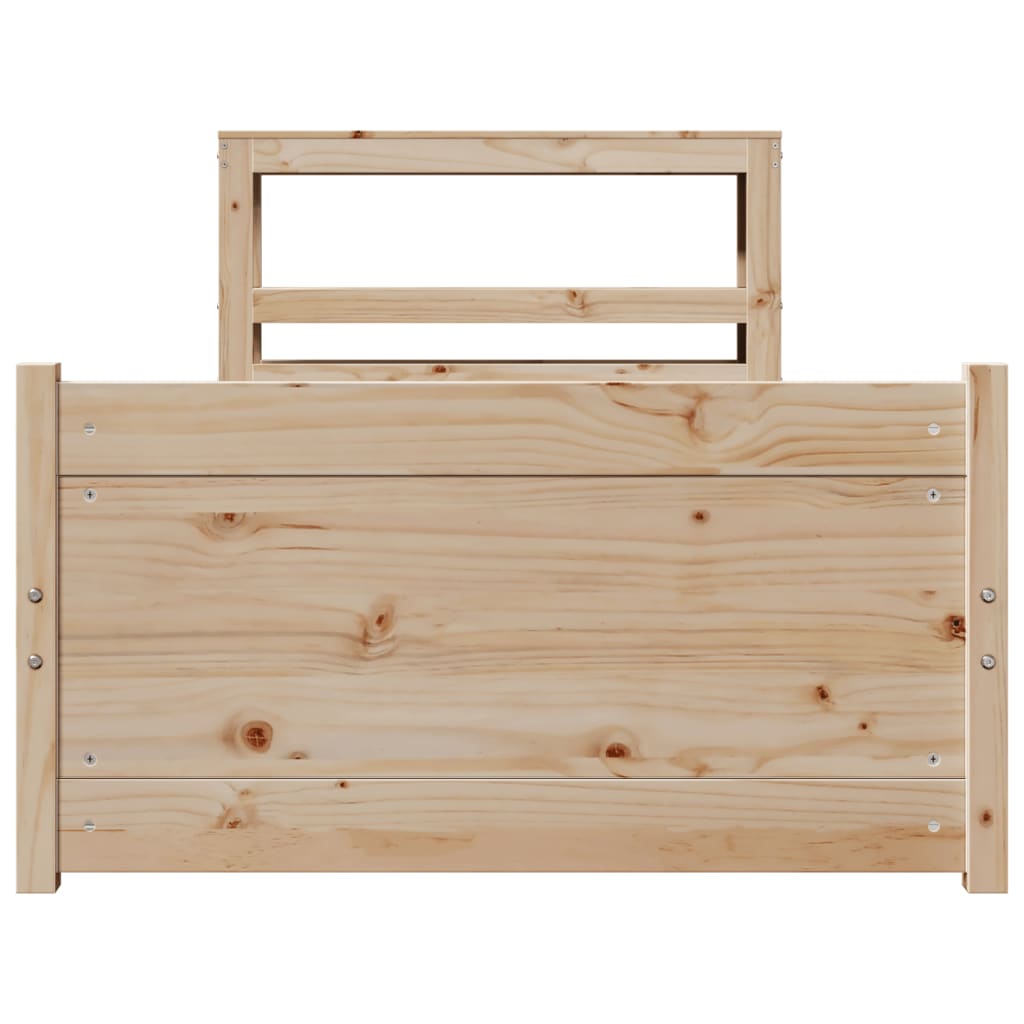 Bed Frame with Headboard without Mattress 90x200 cm