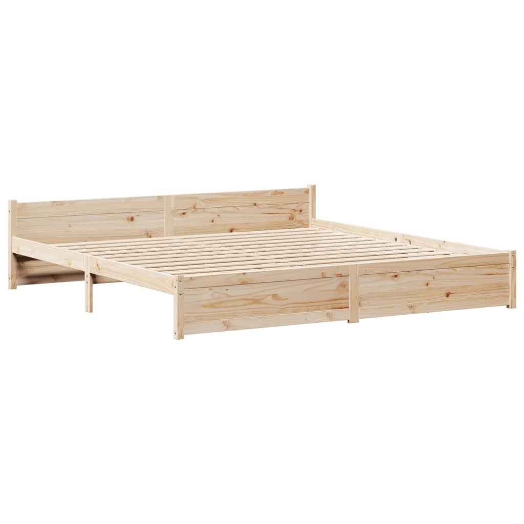 Bed Frame with Headboard without Mattress 180x200 cm Super King