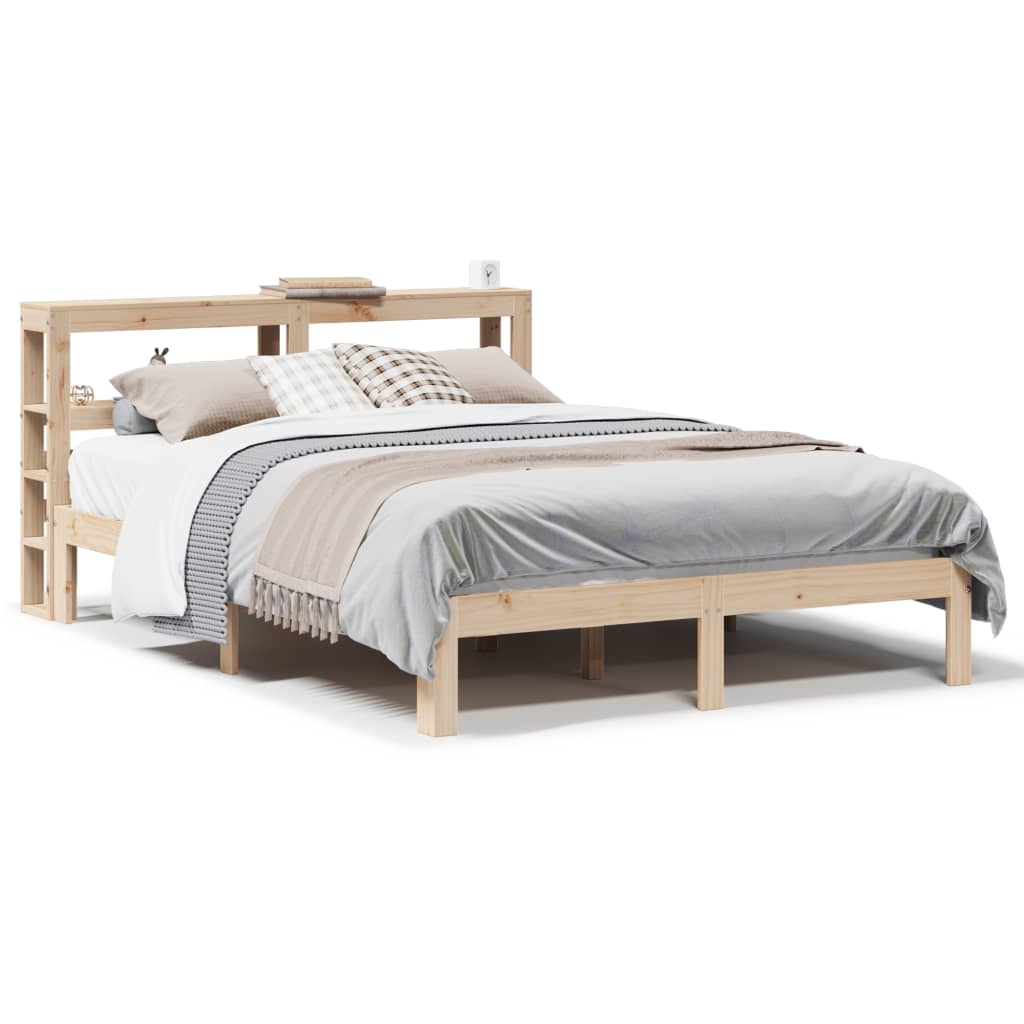 Bed Frame with Headboard without Mattress 140x190 cm