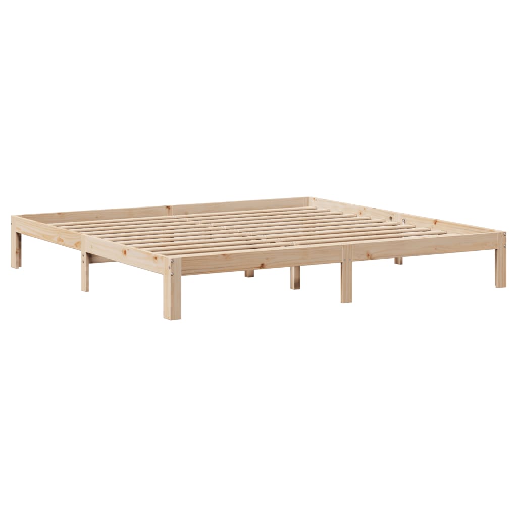 Bed Frame with Headboard without Mattress 200x200 cm