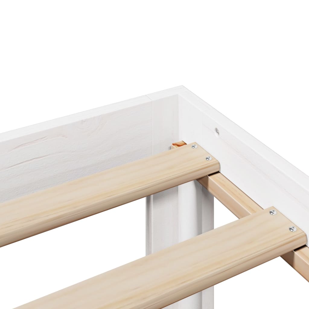 Bed Frame with Headboard without Mattress White 90x190 cm Single