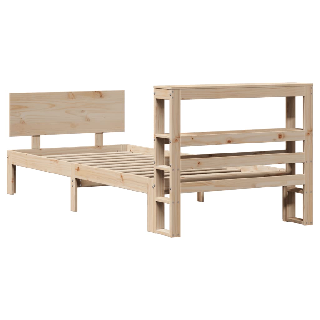 Bed Frame with Headboard without Mattress 90x200 cm