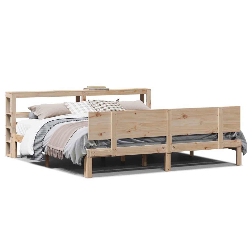 Bed Frame with Headboard without Mattress 180x200 cm Super King