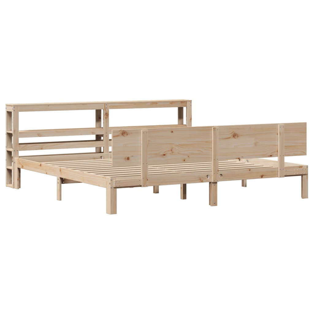 Bed Frame with Headboard without Mattress 180x200 cm Super King