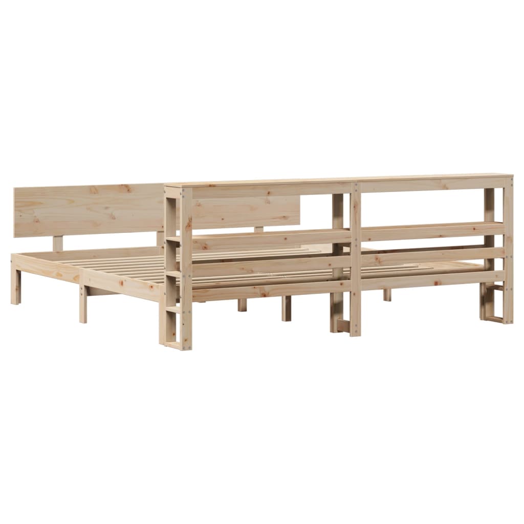 Bed Frame with Headboard without Mattress 180x200 cm Super King