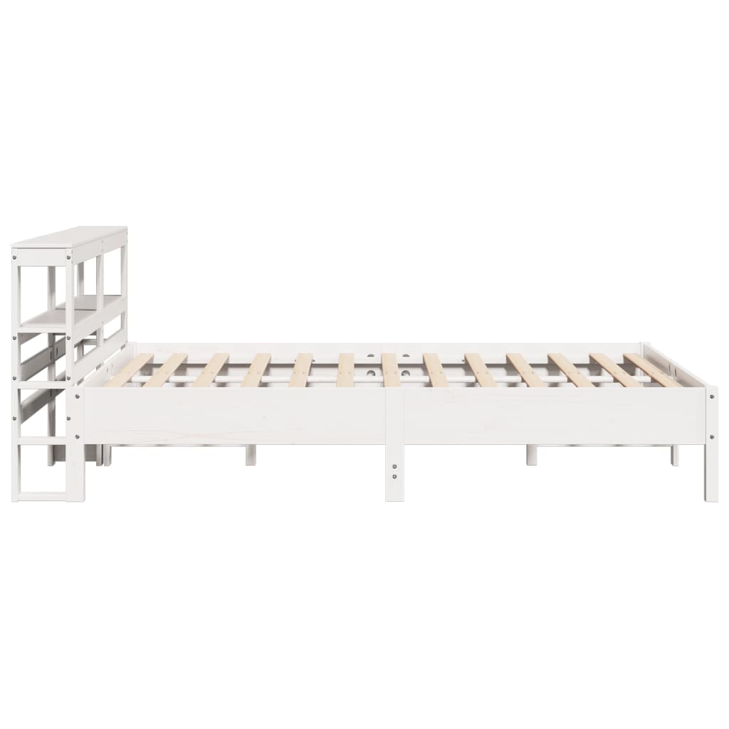 Bed Frame without Mattress White 140x200 cm Solid Wood Pine