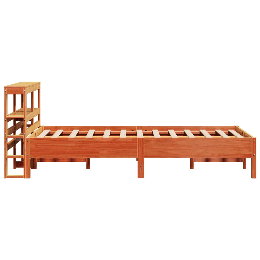 Bed Frame without Mattress Wax Brown 90x200 cm Solid Wood Pine