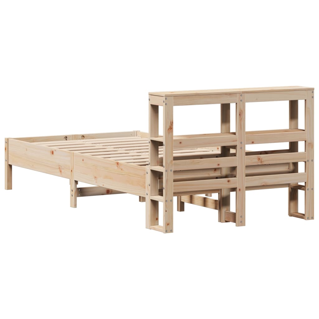 Bed Frame without Mattress 120x190 cm Small Double Solid Wood Pine