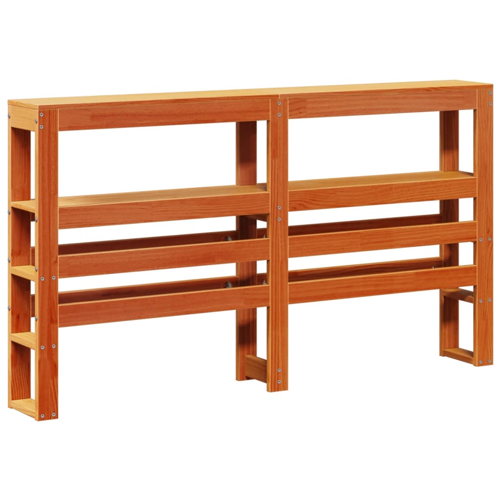 Bed Frame without Mattress Wax Brown 90x190 cm Single Solid Wood Pine
