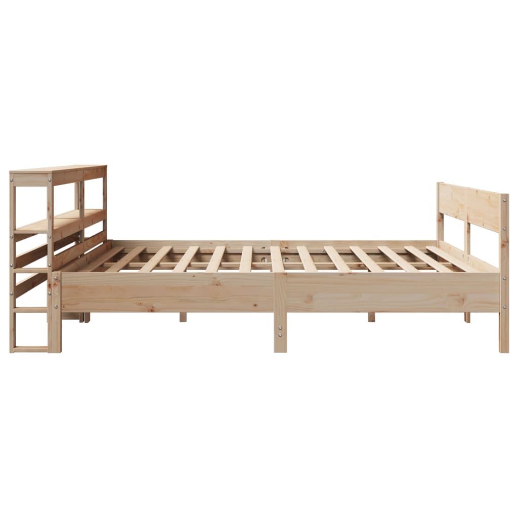 Bed Frame without Mattress 200x200 cm Solid Wood Pine