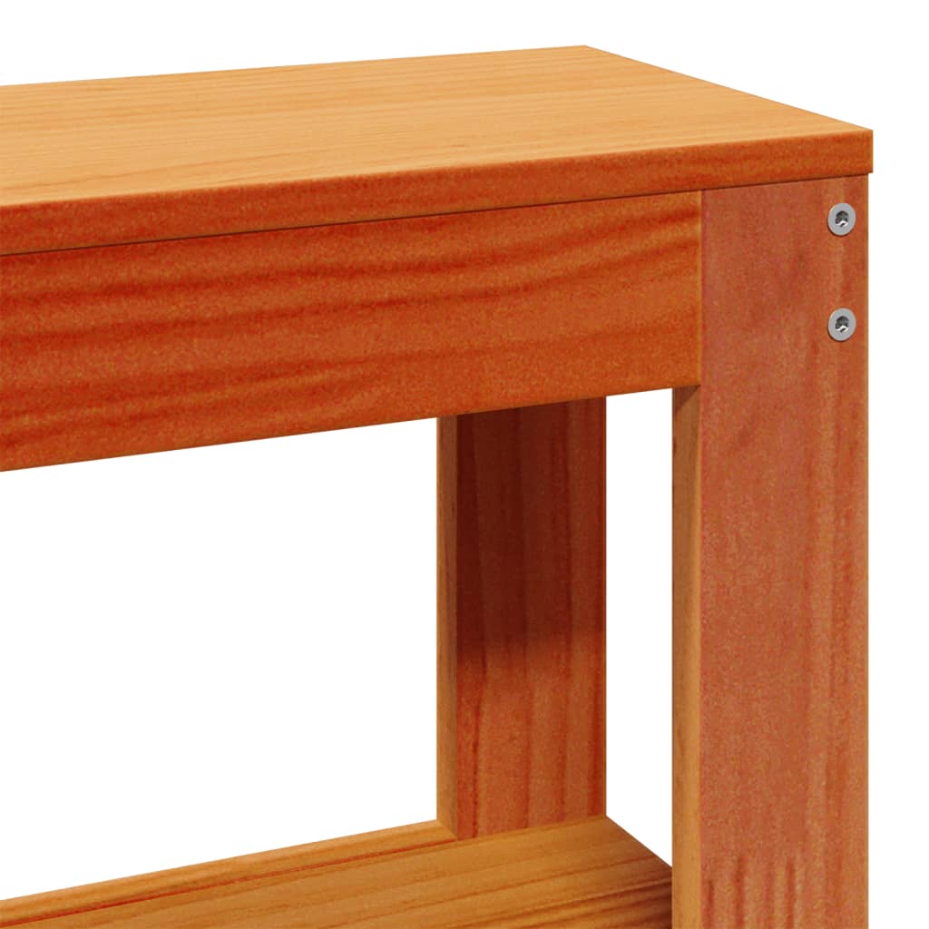 Bed Frame without Mattress Wax Brown 200x200 cm Solid Wood Pine
