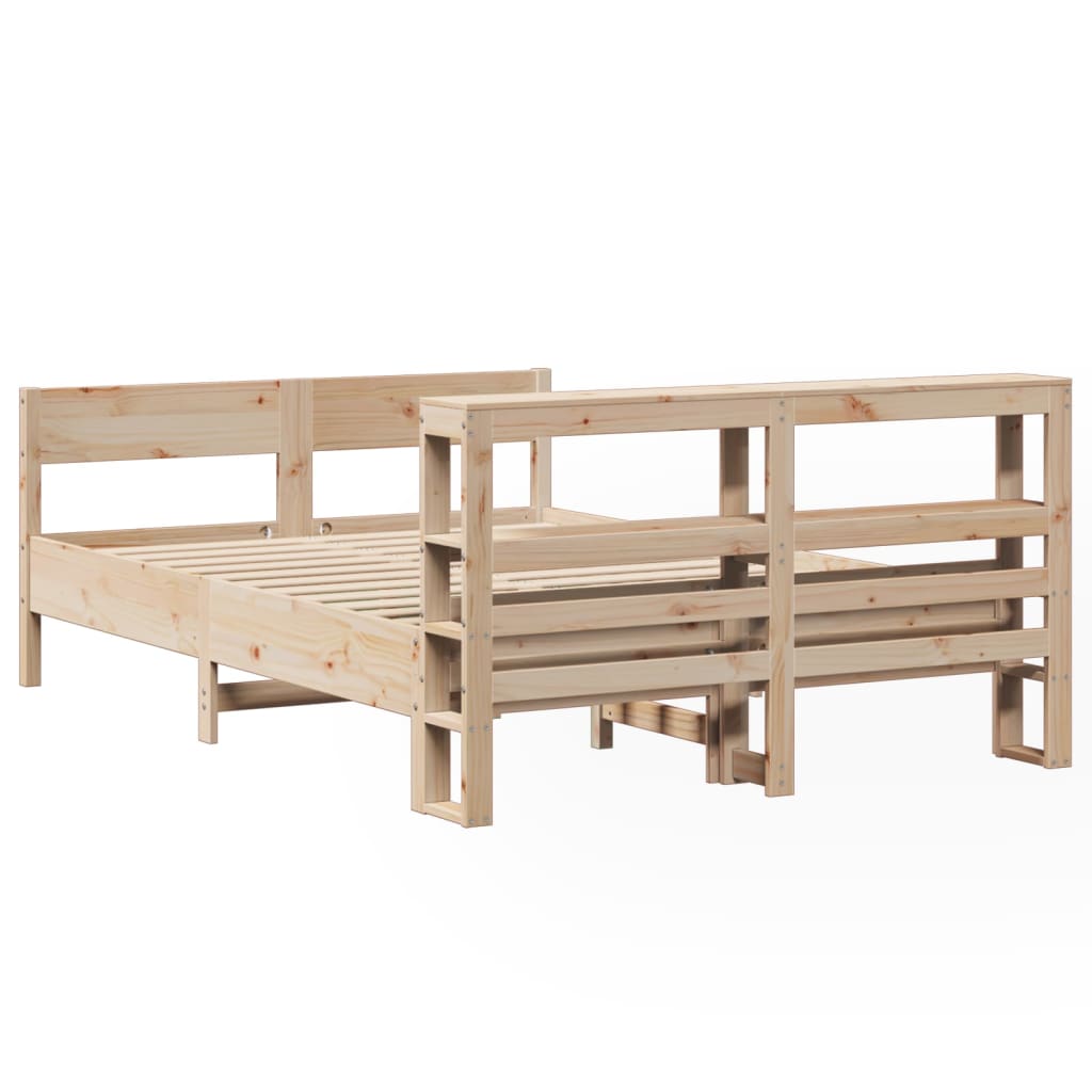 Bed Frame without Mattress 160x200 cm Solid Wood Pine