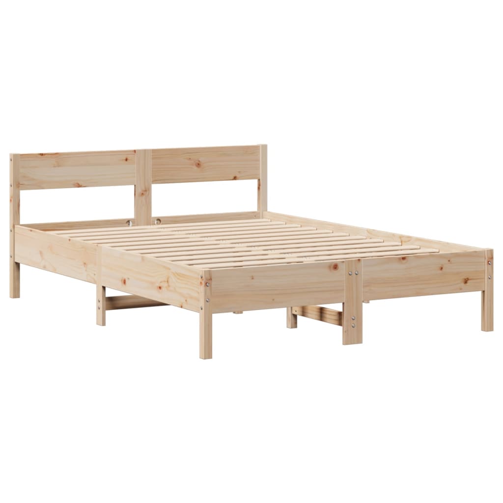 Bed Frame without Mattress 160x200 cm Solid Wood Pine