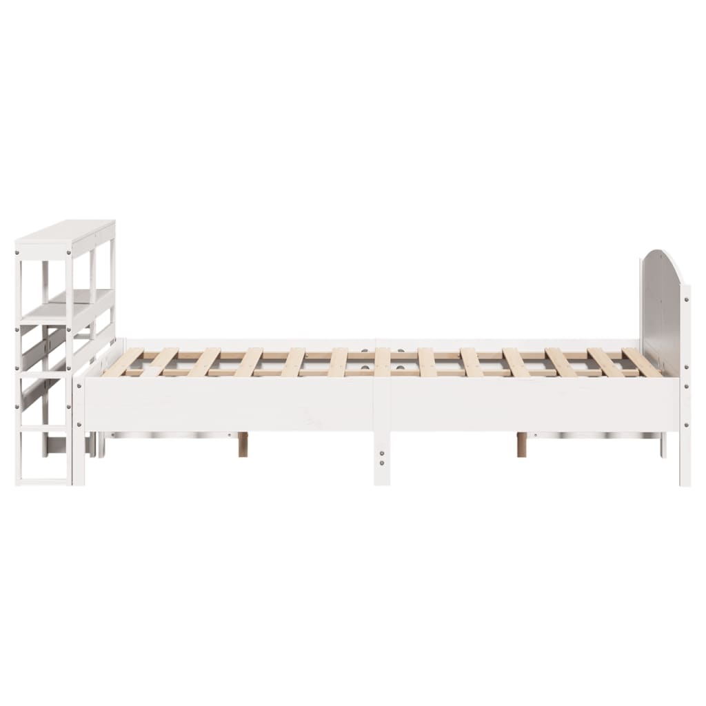 Bed Frame without Mattress White 160x200 cm Solid Wood Pine