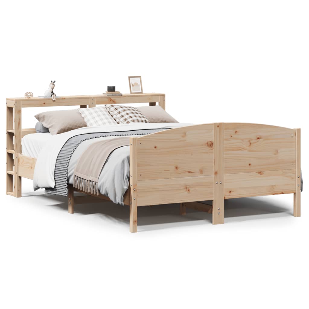 Bed Frame without Mattress 120x200 cm Solid Wood Pine