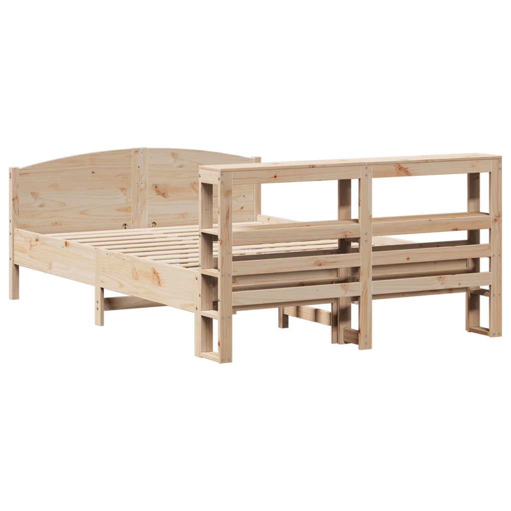 Bed Frame without Mattress 120x200 cm Solid Wood Pine