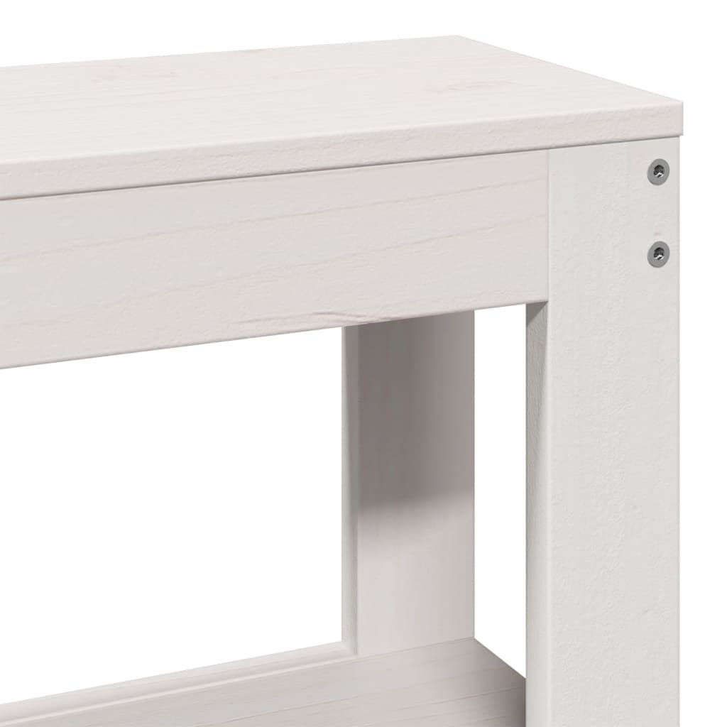 Bed Frame without Mattress White 120x200 cm Solid Wood Pine
