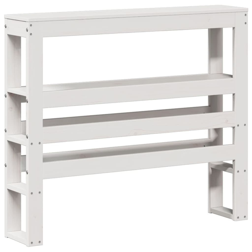 Bed Frame without Mattress White 90x200 cm Solid Wood Pine