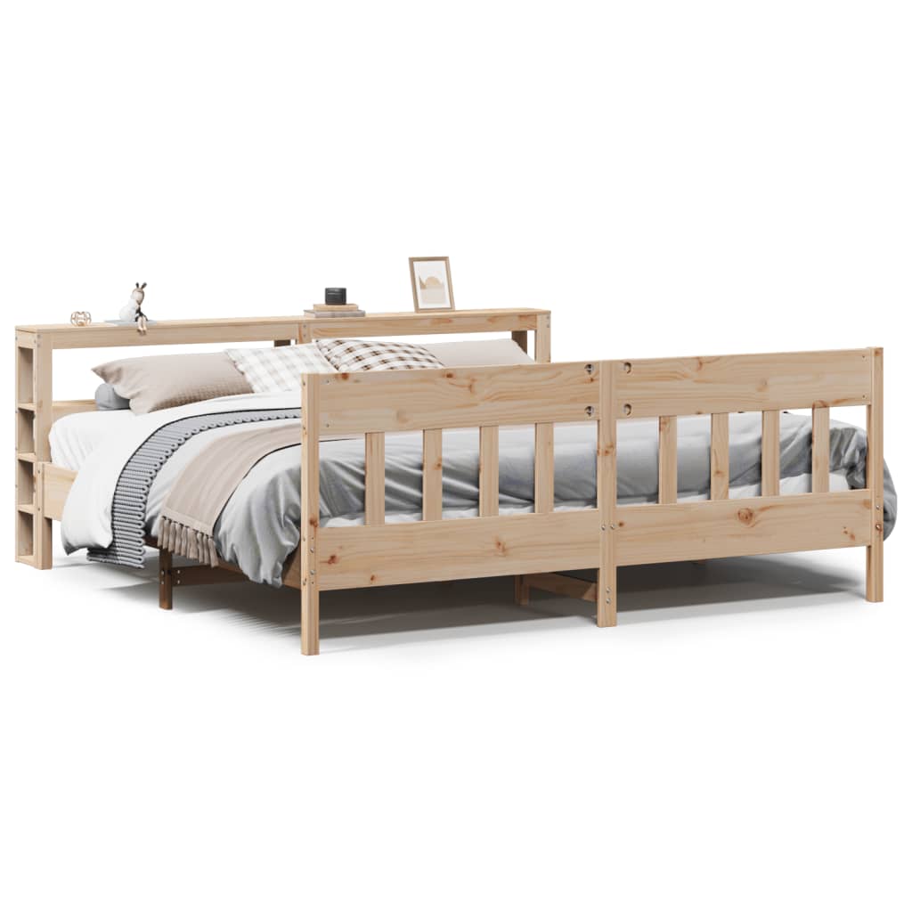 Bed Frame without Mattress 180x200 cm Super King Solid Wood Pine