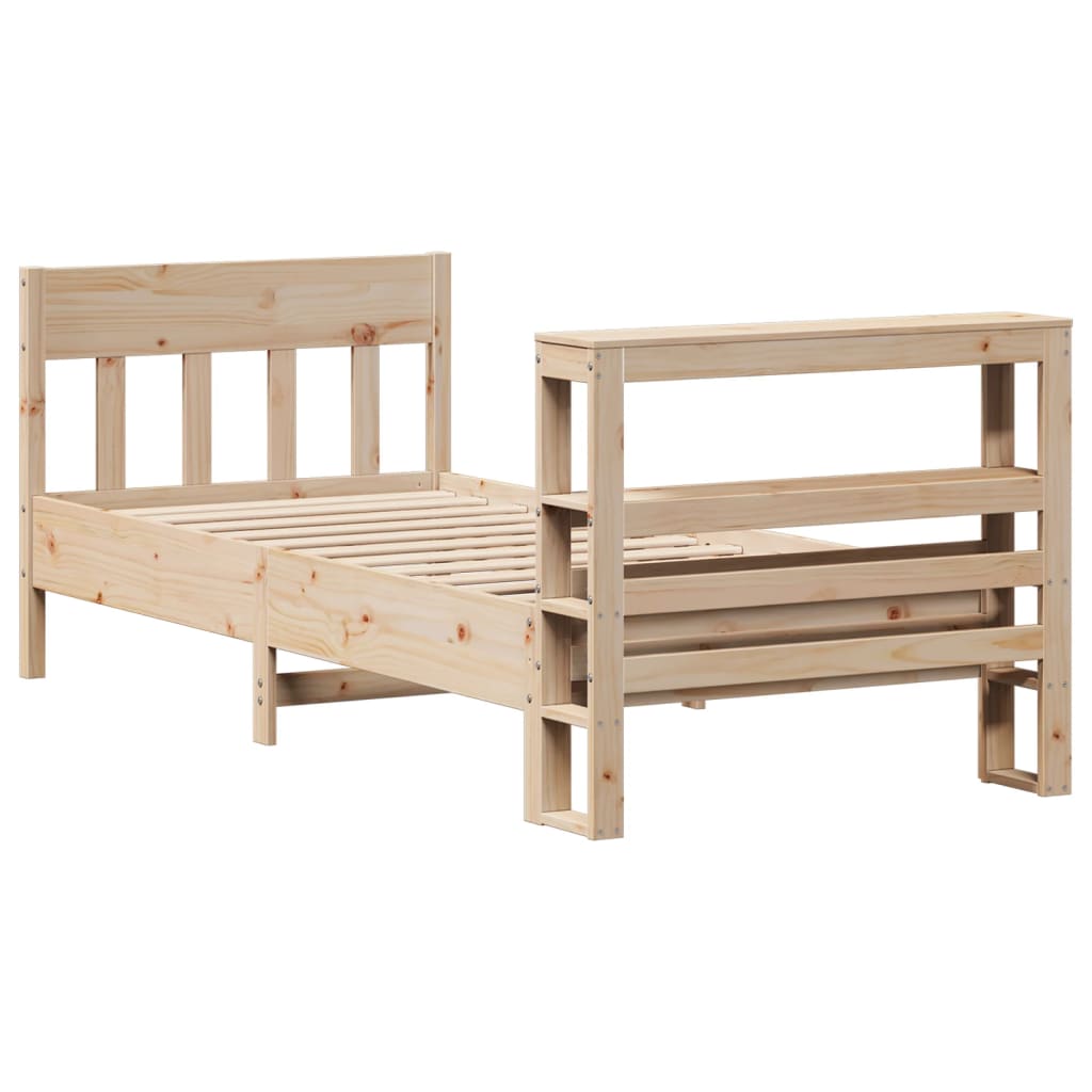 Bed Frame without Mattress 90x200 cm Solid Wood Pine