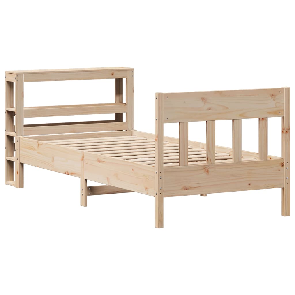 Bed Frame without Mattress 90x190 cm Single Solid Wood Pine