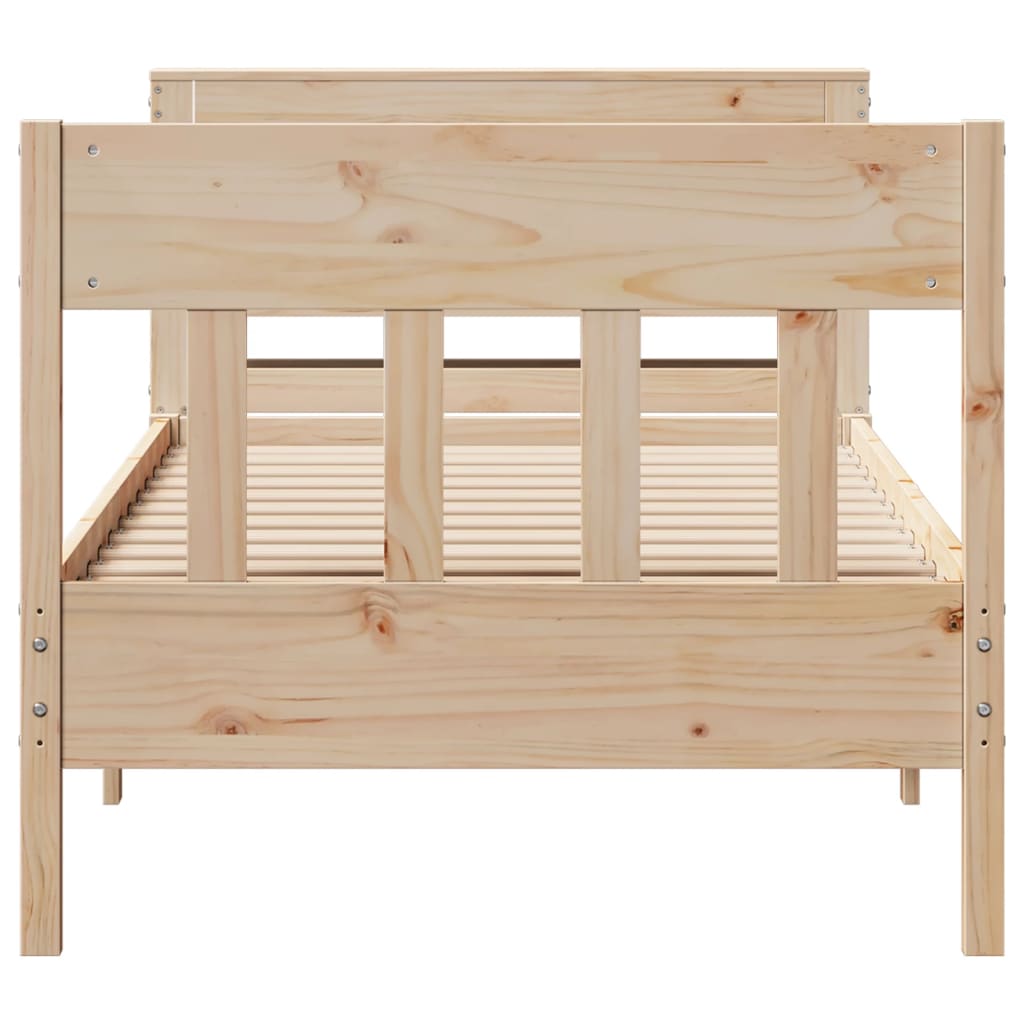 Bed Frame without Mattress 90x190 cm Single Solid Wood Pine