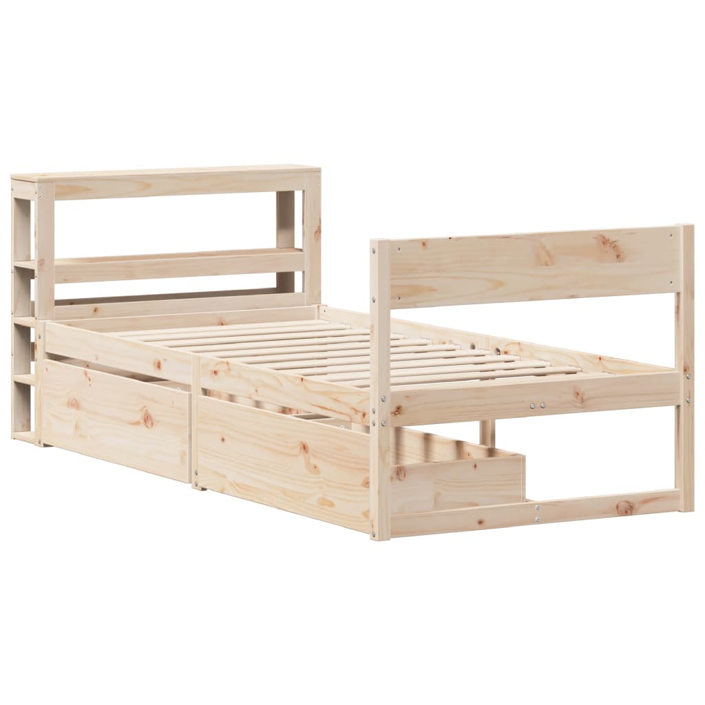 Bed Frame without Mattress 100x200 cm Solid Wood Pine