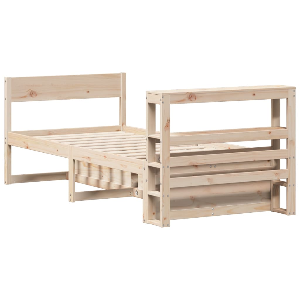 Bed Frame without Mattress 100x200 cm Solid Wood Pine