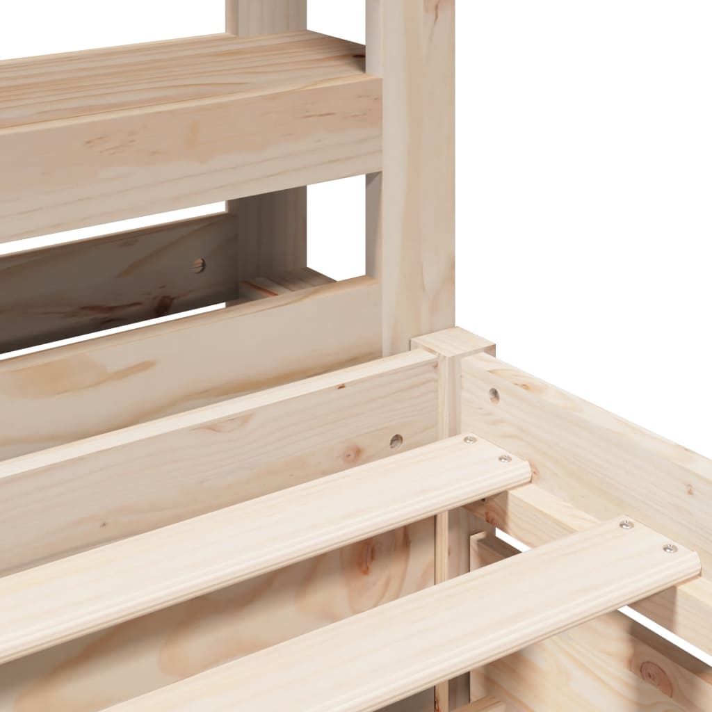 Bed Frame without Mattress 90x200 cm Solid Wood Pine