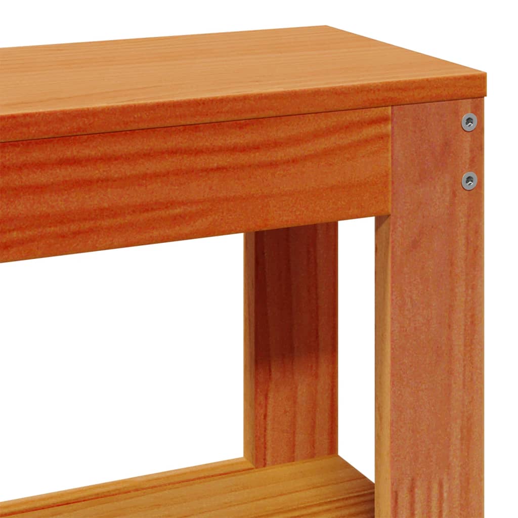 Bed Frame without Mattress Wax Brown 90x200 cm Solid Wood Pine