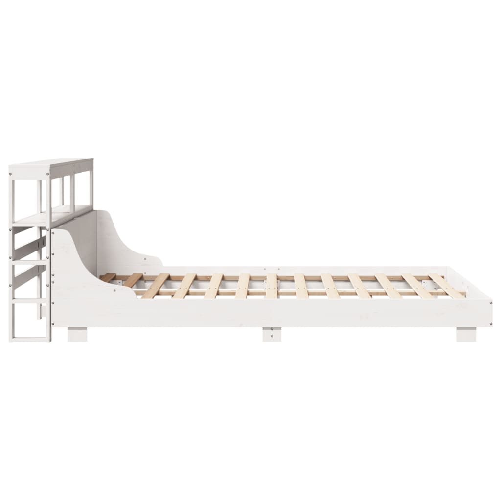 Bed Frame without Mattress White 160x200 cm Solid Wood Pine