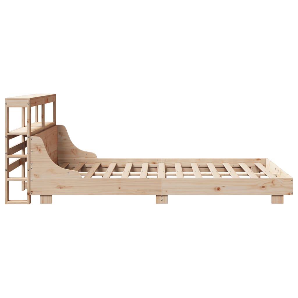 Bed Frame without Mattress 150x200 cm King Size Solid Wood Pine