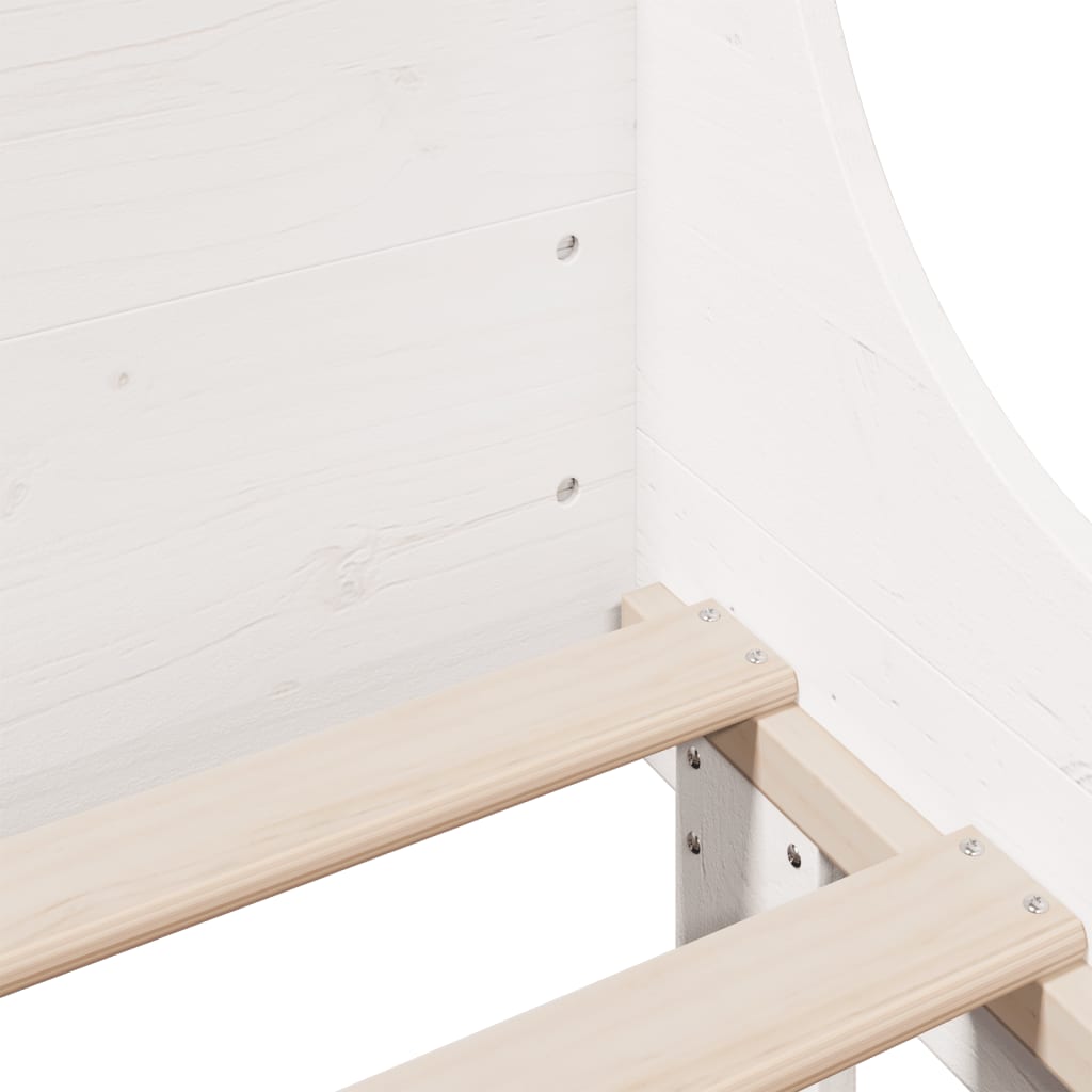 Bed Frame without Mattress White 140x200 cm Solid Wood Pine