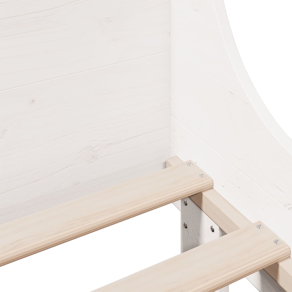 Bed Frame without Mattress White 75x190 cm Small Single Solid Wood Pine