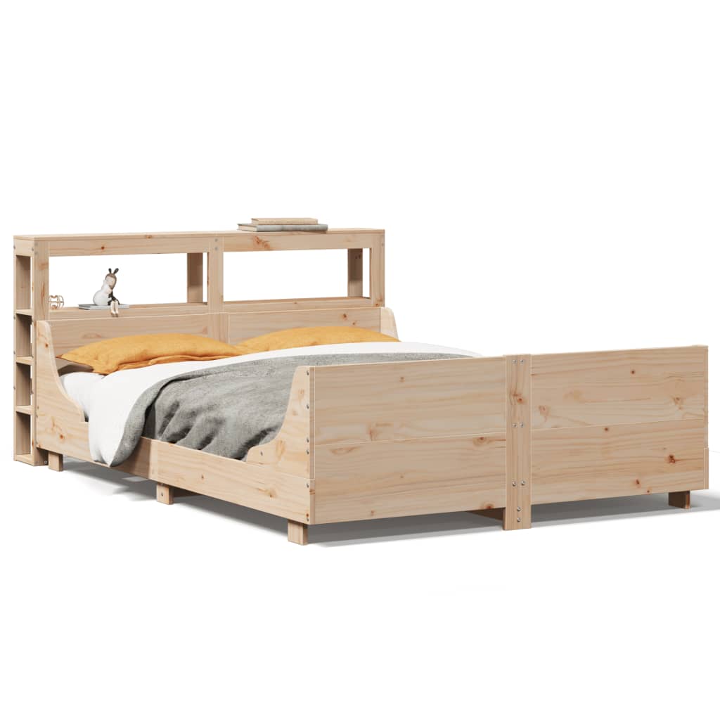 Bed Frame without Mattress 150x200 cm King Size Solid Wood Pine